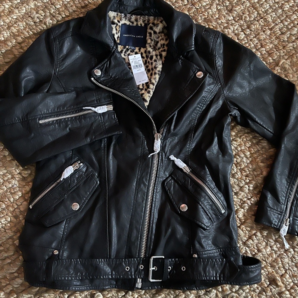 American Eagle Faux leather heavy jacket M